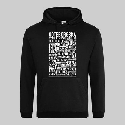 Göteborgska Dialekt Text Hoodie