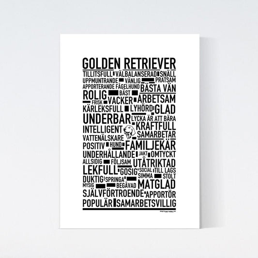 Golden Retriever Text Poster