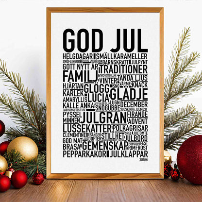 God Jul Text Poster