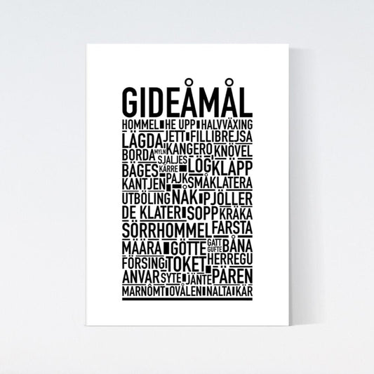 Gideåmål Dialekt Text Poster