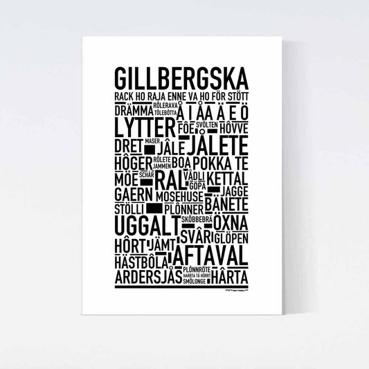 Gillbergska Dialekt Text Poster