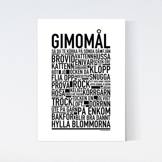 Gimomål Dialekt Text Poster