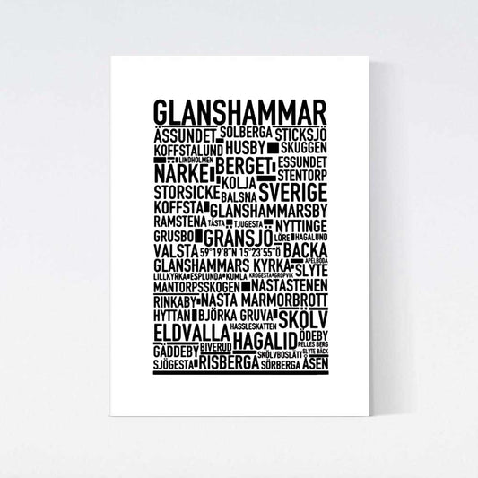 Glanshammar Text Poster