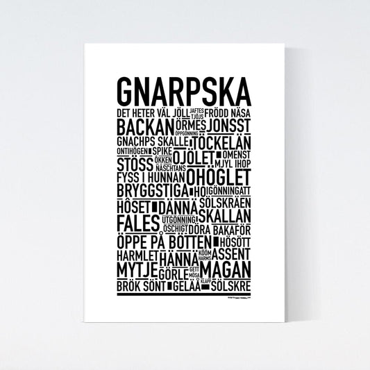 Gnarpska Dialekt Text Poster