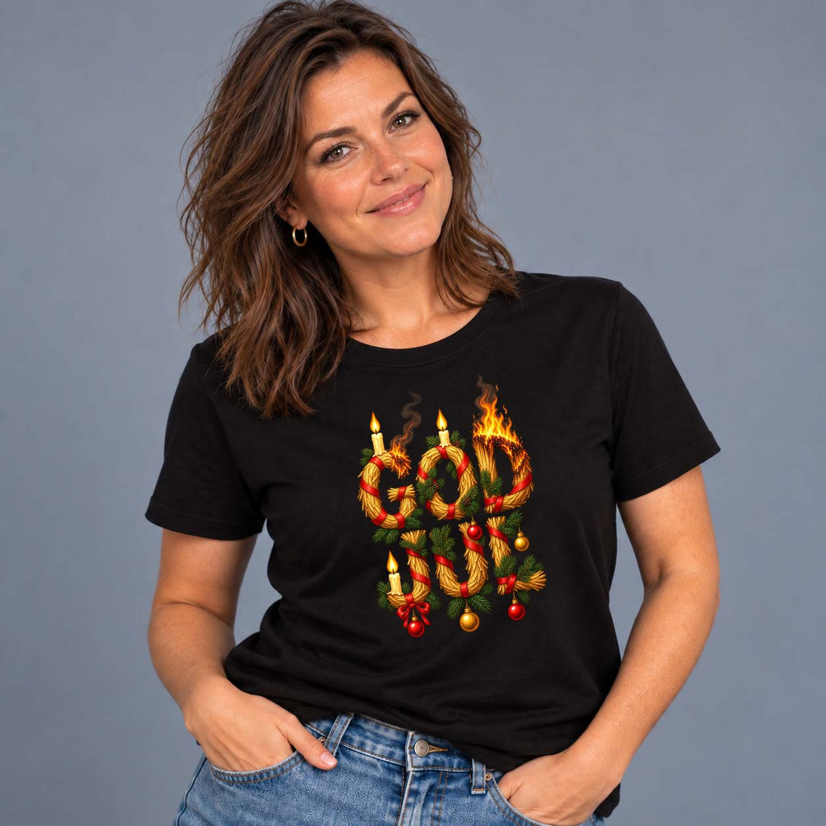 Det Brinner God Jul T-shirt