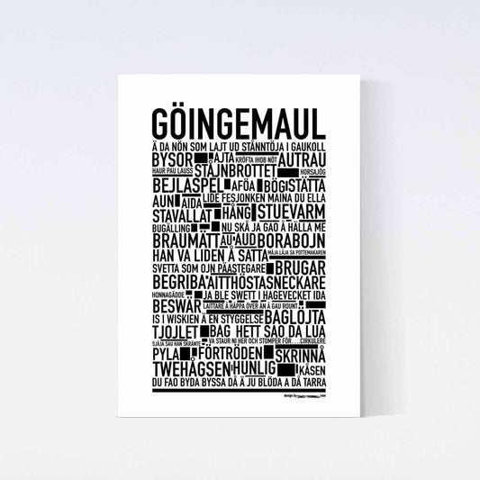 Göingemaul Dialekt Text Poster