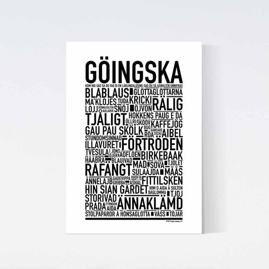 Göingska Dialekt Text Poster