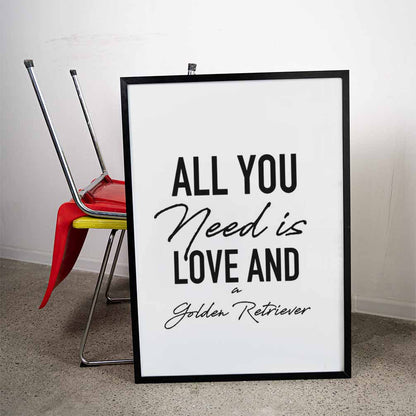 All You Need Is Love And A Text Poster