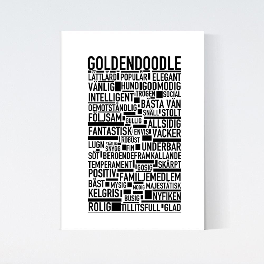Goldendoodle Text Poster