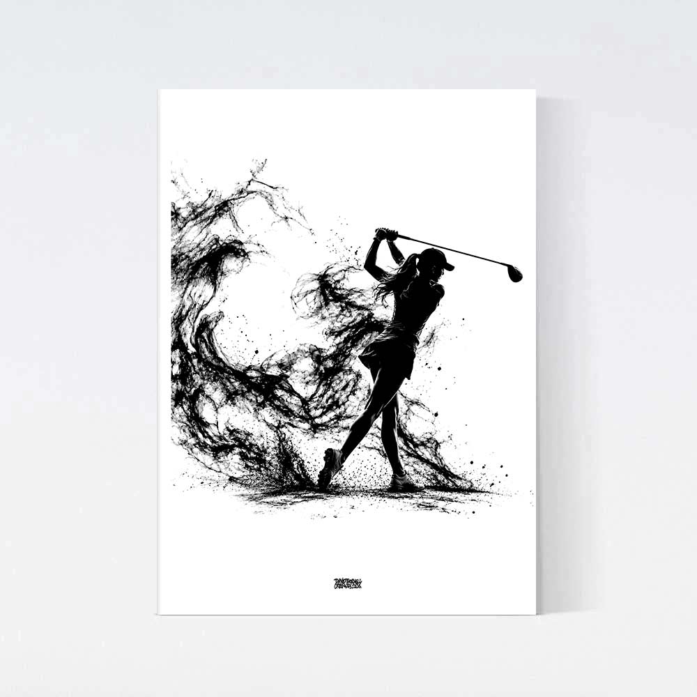 Golfare Spelare Dam Poster
