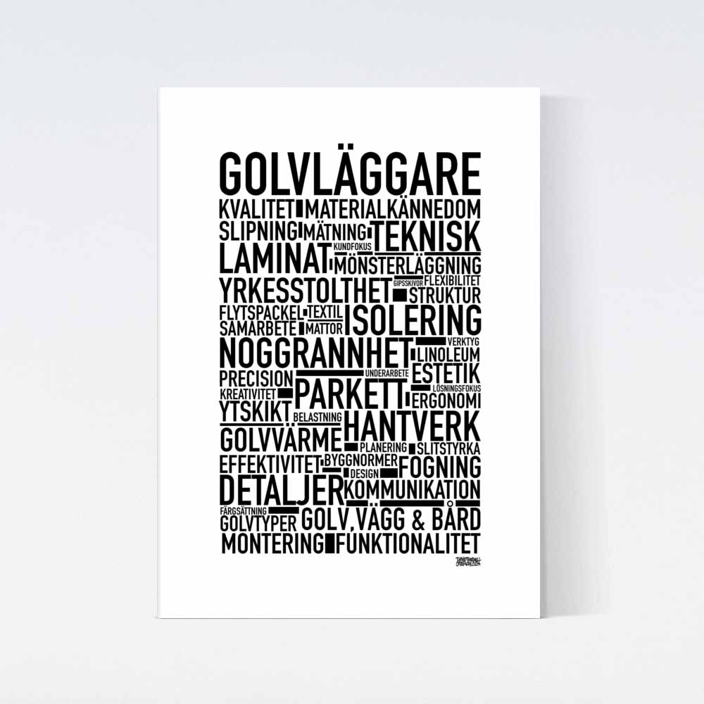 Golvläggare Text Poster