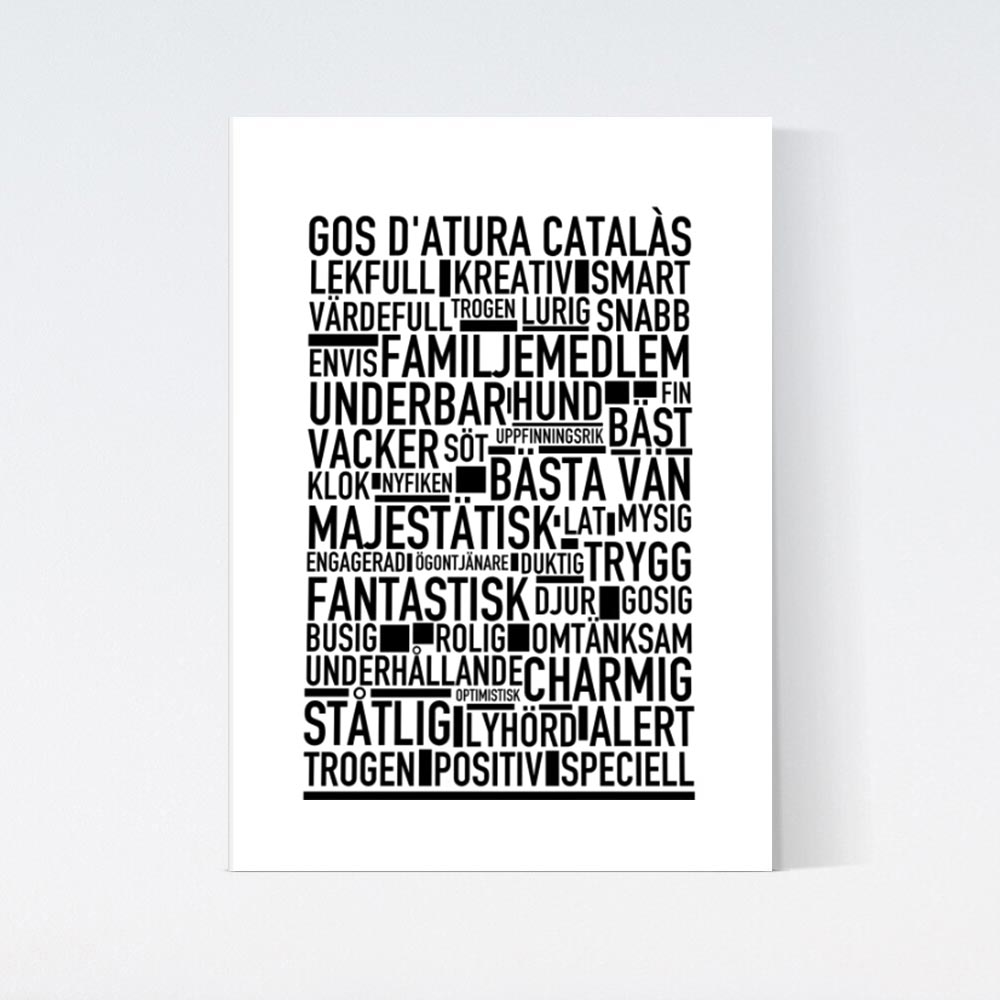 Gos d'Atura Català Text Poster