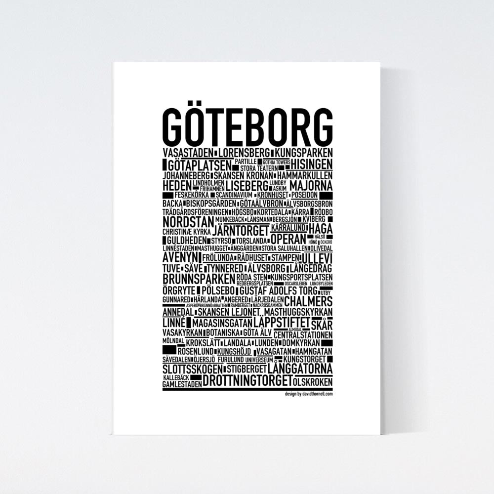 Göteborg Text Poster