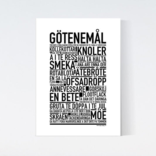 Götenemål Dialekt Text Poster