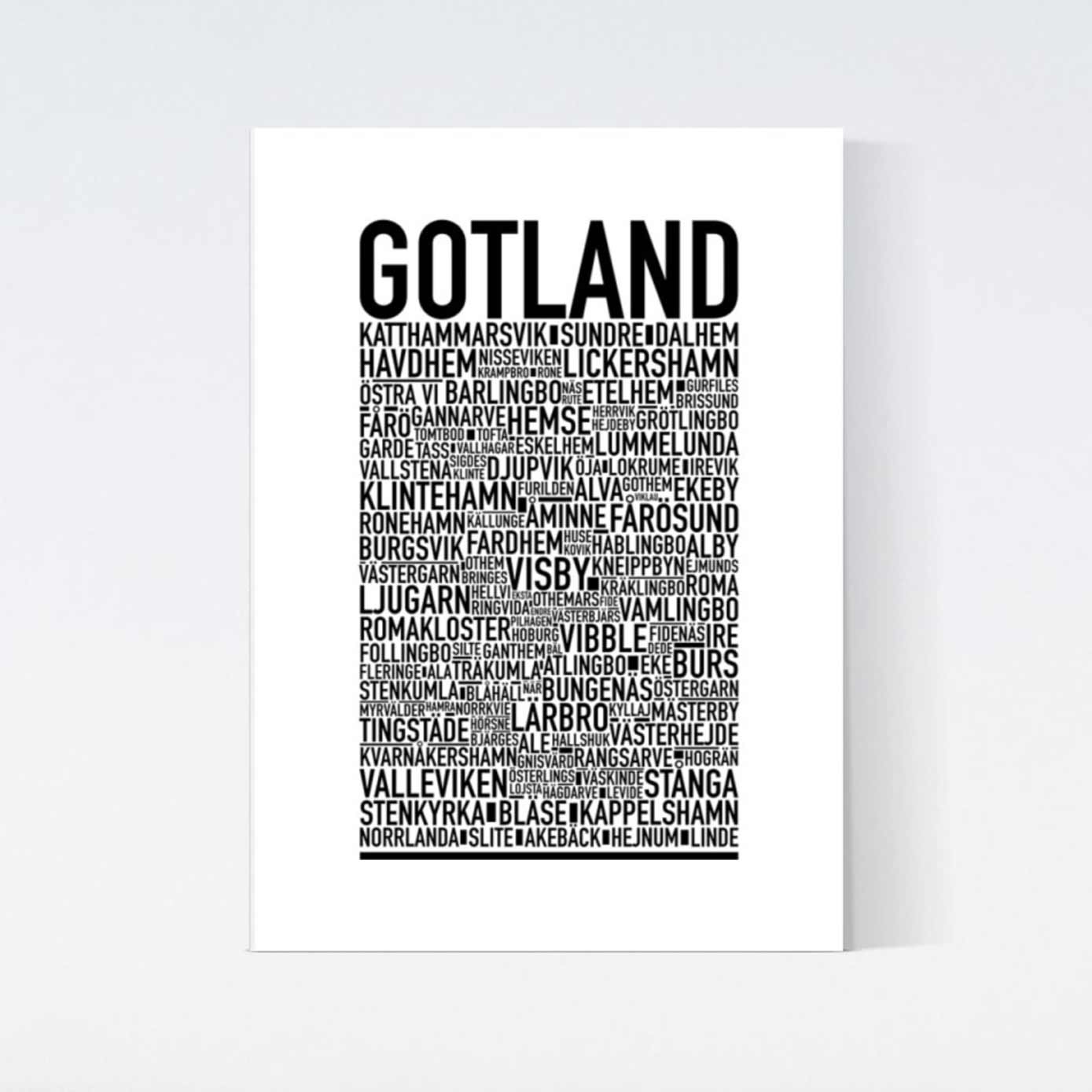 Gotland Landskap Text Poster