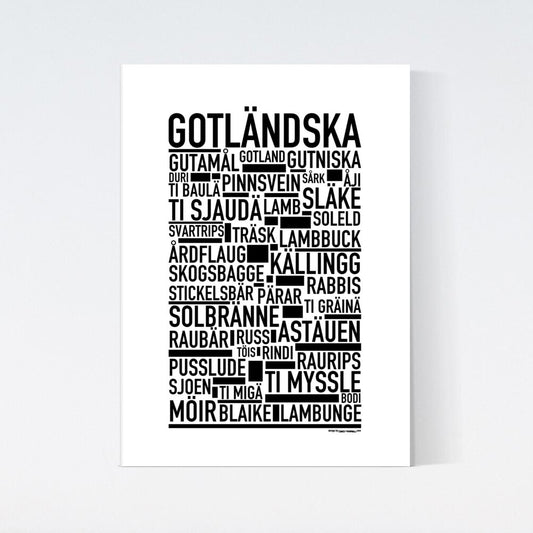 Gotländska Dialekt Text Poster