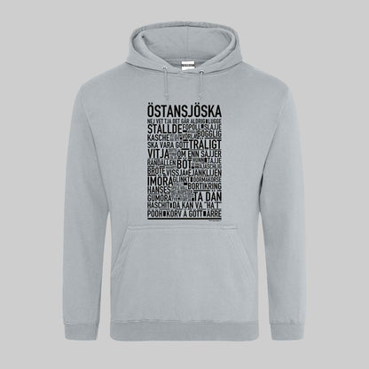 Östansjöska Dialekt Text Hoodie