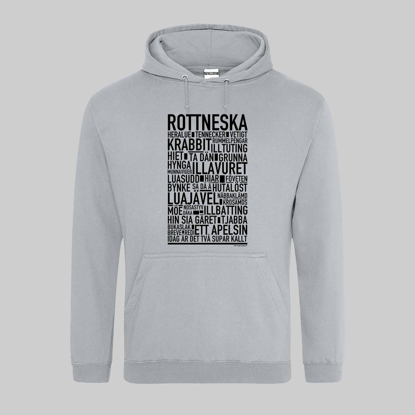 Rottneska Dialekt Text Hoodie