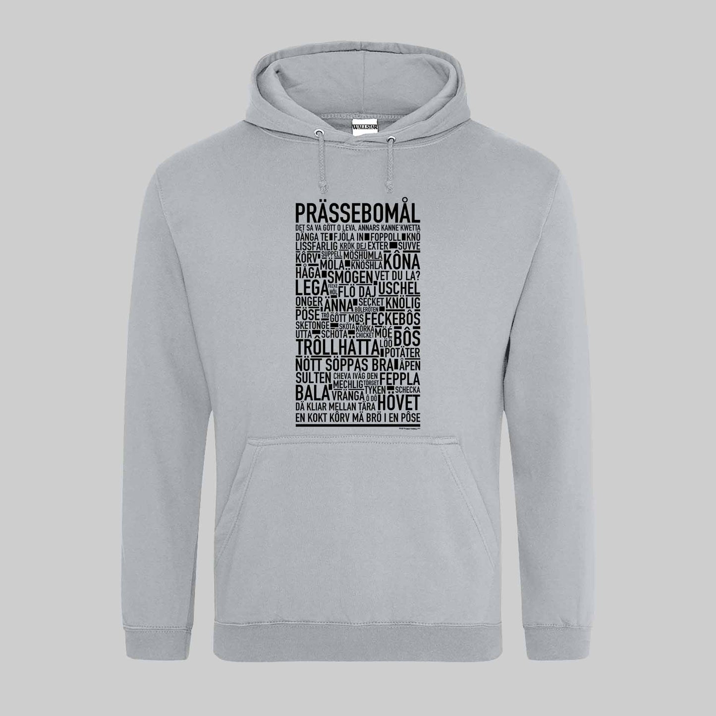 Prässebomål Dialekt Text Hoodie