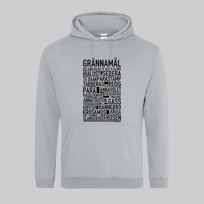 Grännamål Dialekt Text Hoodie
