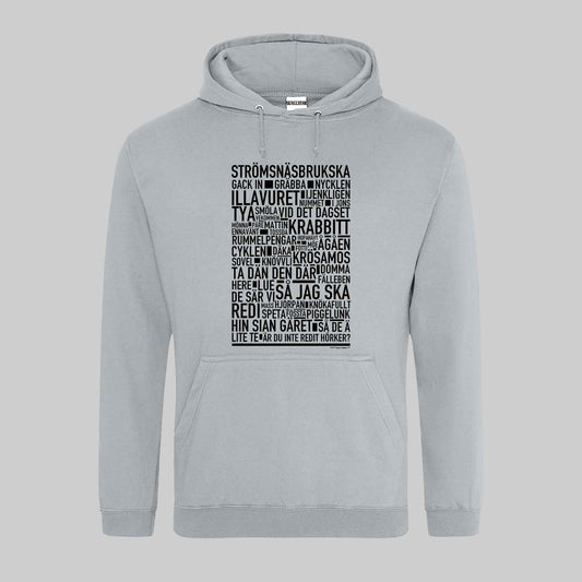 Strömsnäsbrukska Dialekt Text Hoodie