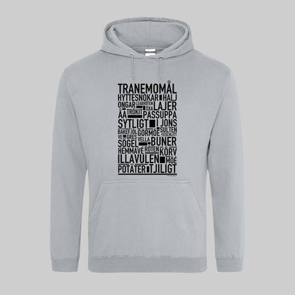 Tranemomål Dialekt Text Hoodie