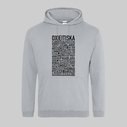 Oxieitiska Dialekt Text Hoodie