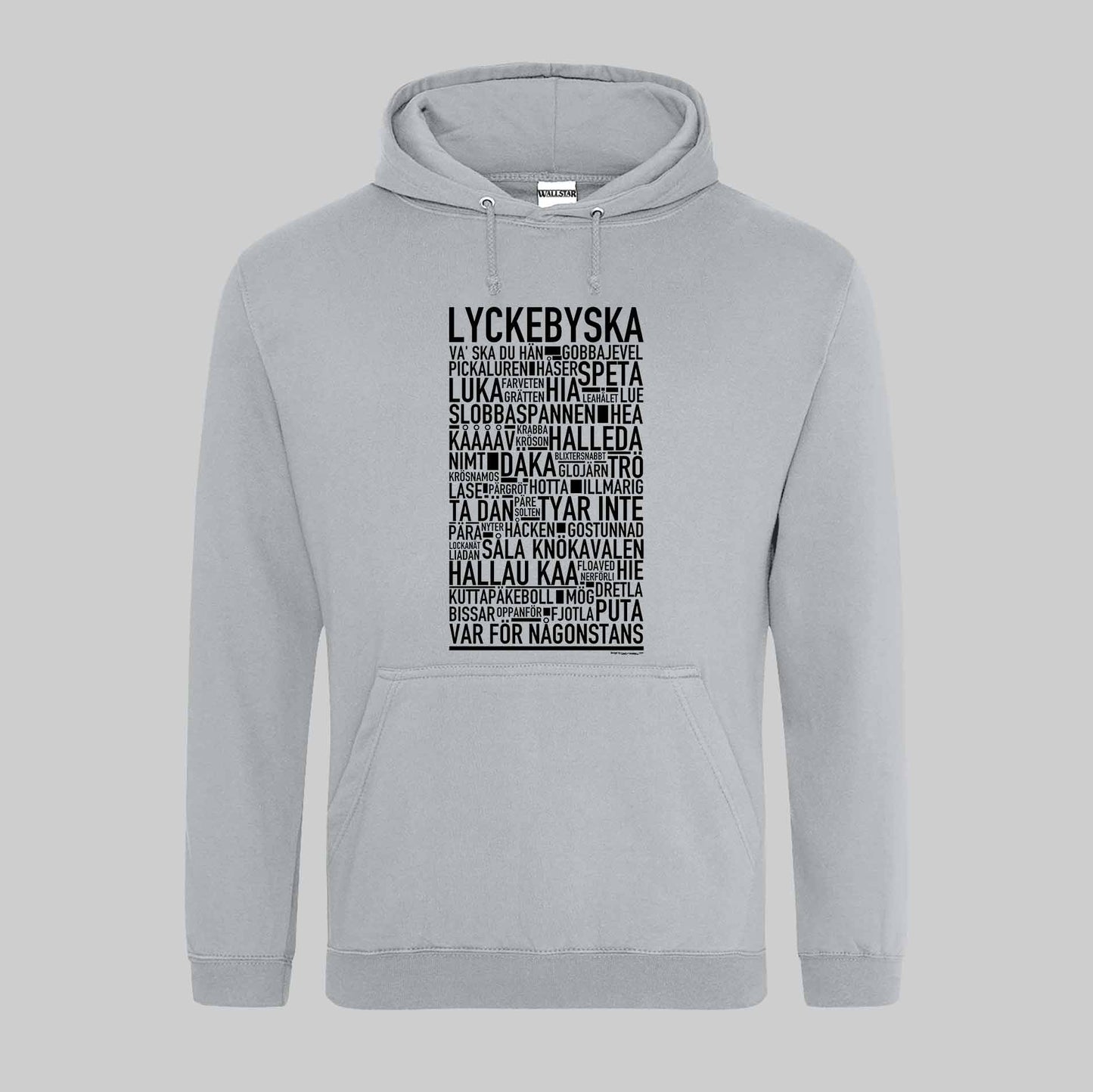 Lyckebyska Dialekt Text Hoodie