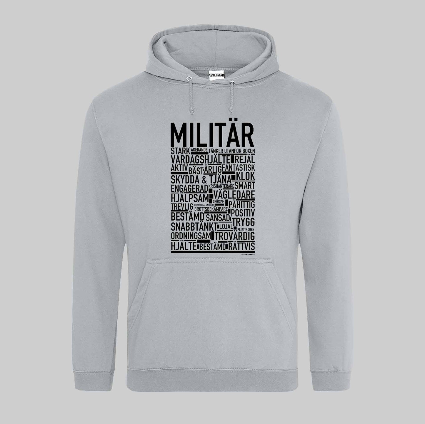 Militär Text Hoodie