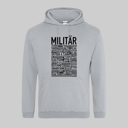 Militär Text Hoodie