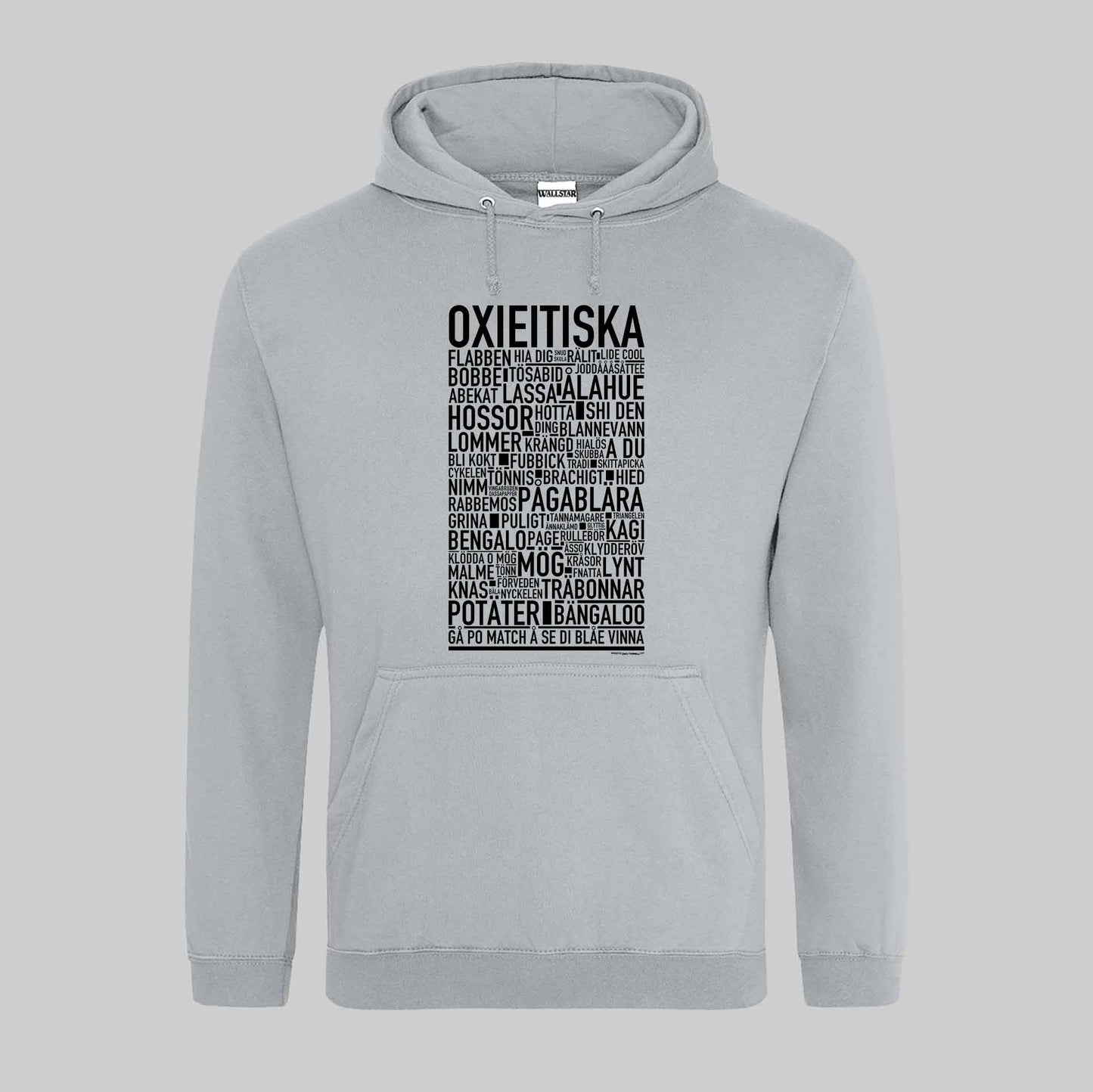 Oxieitiska Dialekt Text Hoodie