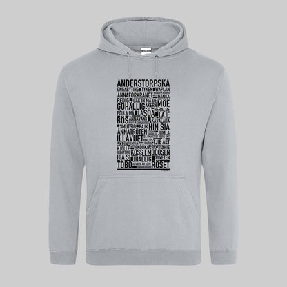 Anderstorpska Dialekt Text Hoodie