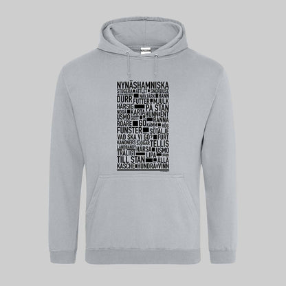 Nynäshamnitiska Dialekt Text Hoodie