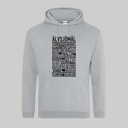 Älvsjömål Dialekt Text Hoodie