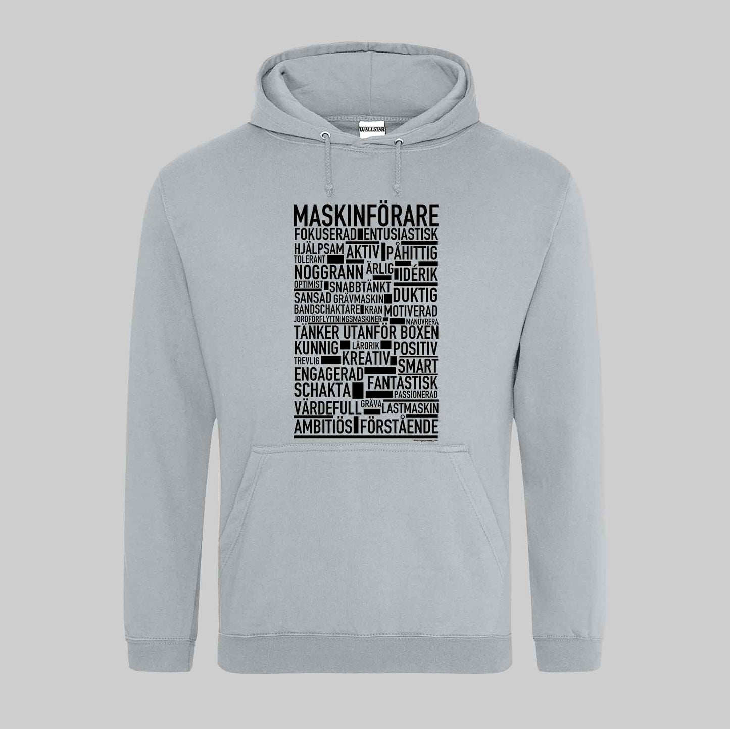 Maskinförare Text Hoodie