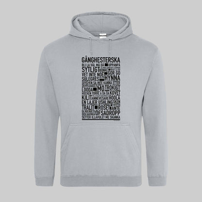 Gånghesterska Dialekt Text Hoodie