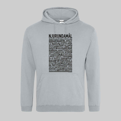 Njurundamål Dialekt Text Hoodie
