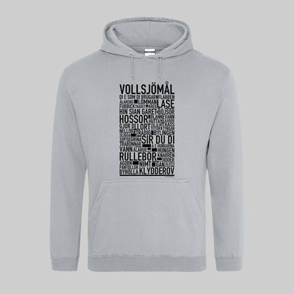 Vollsjömål Dialekt Text Hoodie