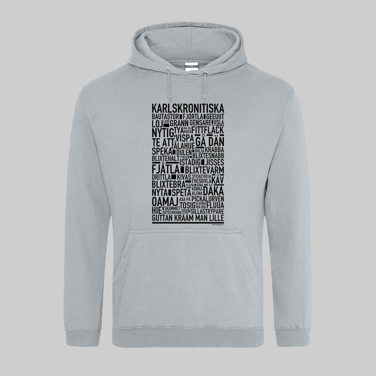 Karlskronitiska Dialekt Text Hoodie