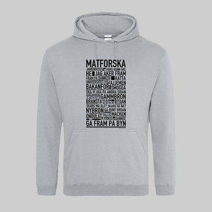 Matforska Dialekt Text Hoodie