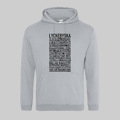Lyckebyska Dialekt Text Hoodie