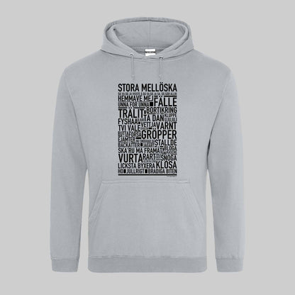 Stora Mellöska Dialekt Text Hoodie