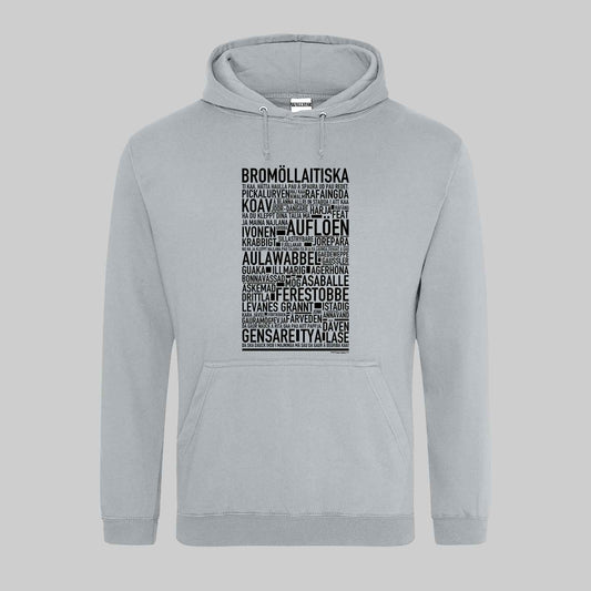 Bromöllaitiska Dialekt Text Hoodie
