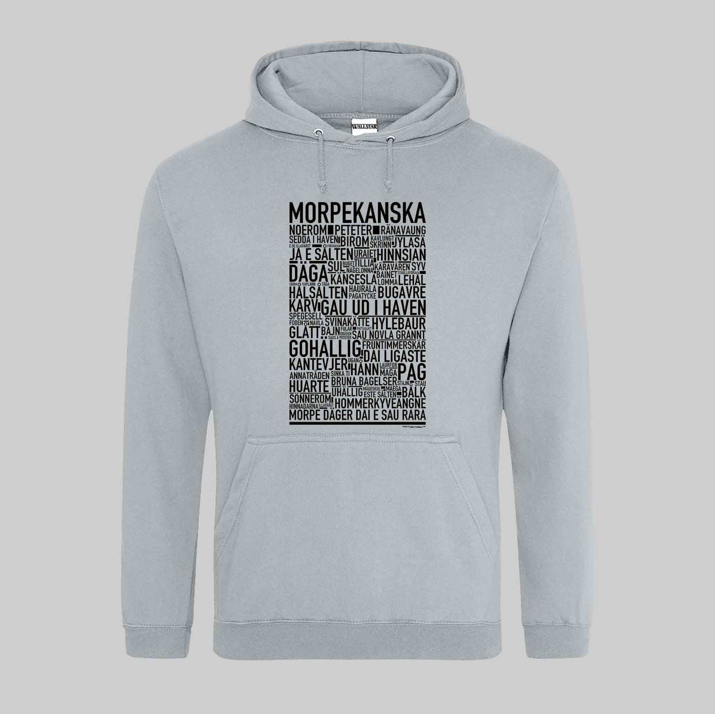 Morpekanska Dialekt Text Hoodie
