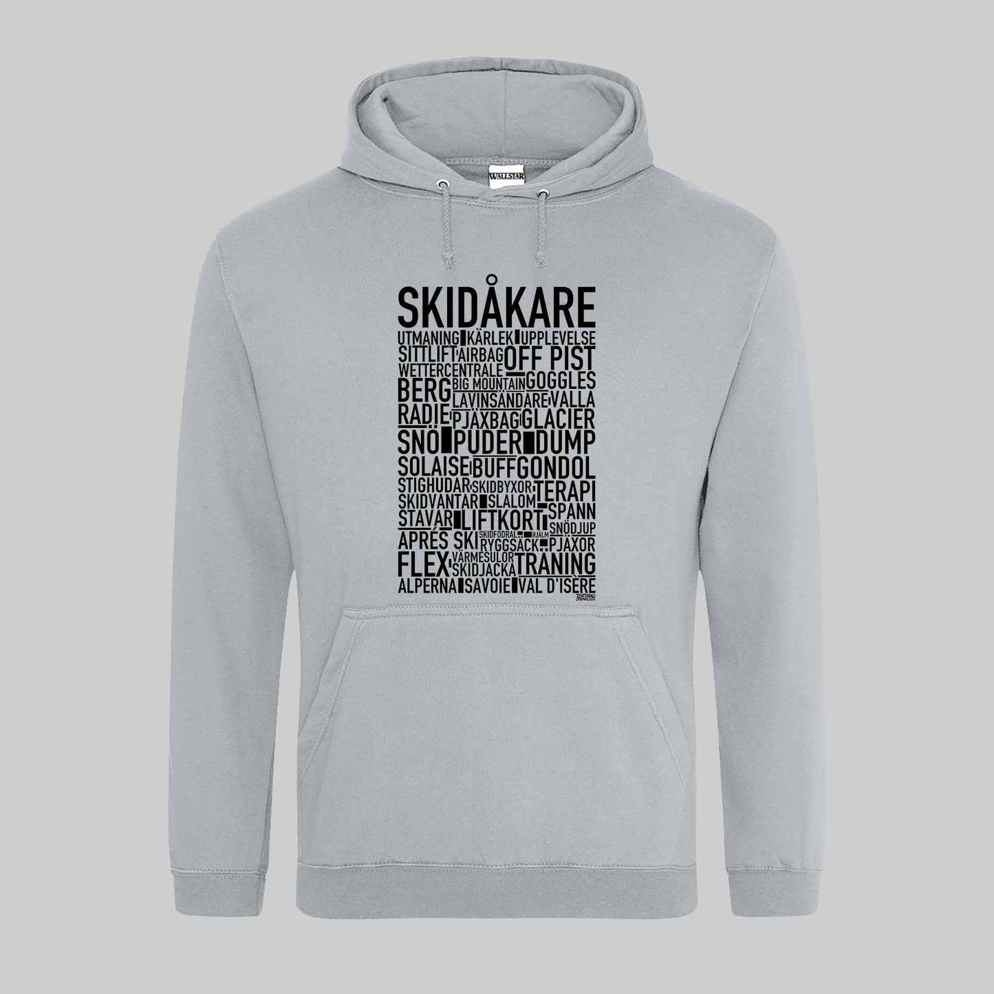 Skidåkare Text Hoodie