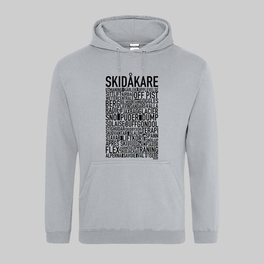 Skidåkare Text Hoodie