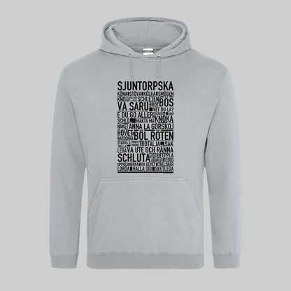 Sjuntorpska Dialekt Text Hoodie