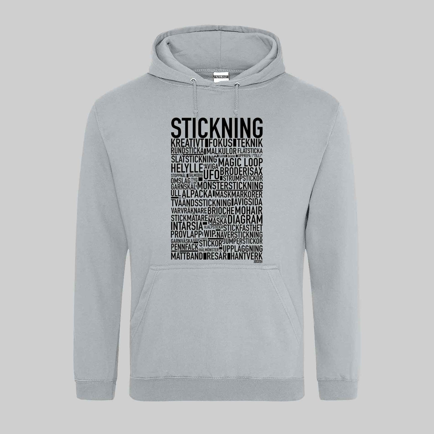 Stickning Text Hoodie