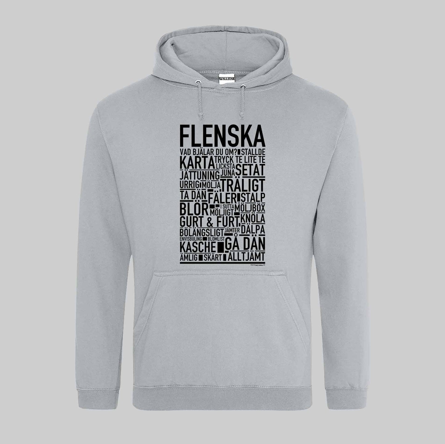 Flenska Dialekt Text Hoodie