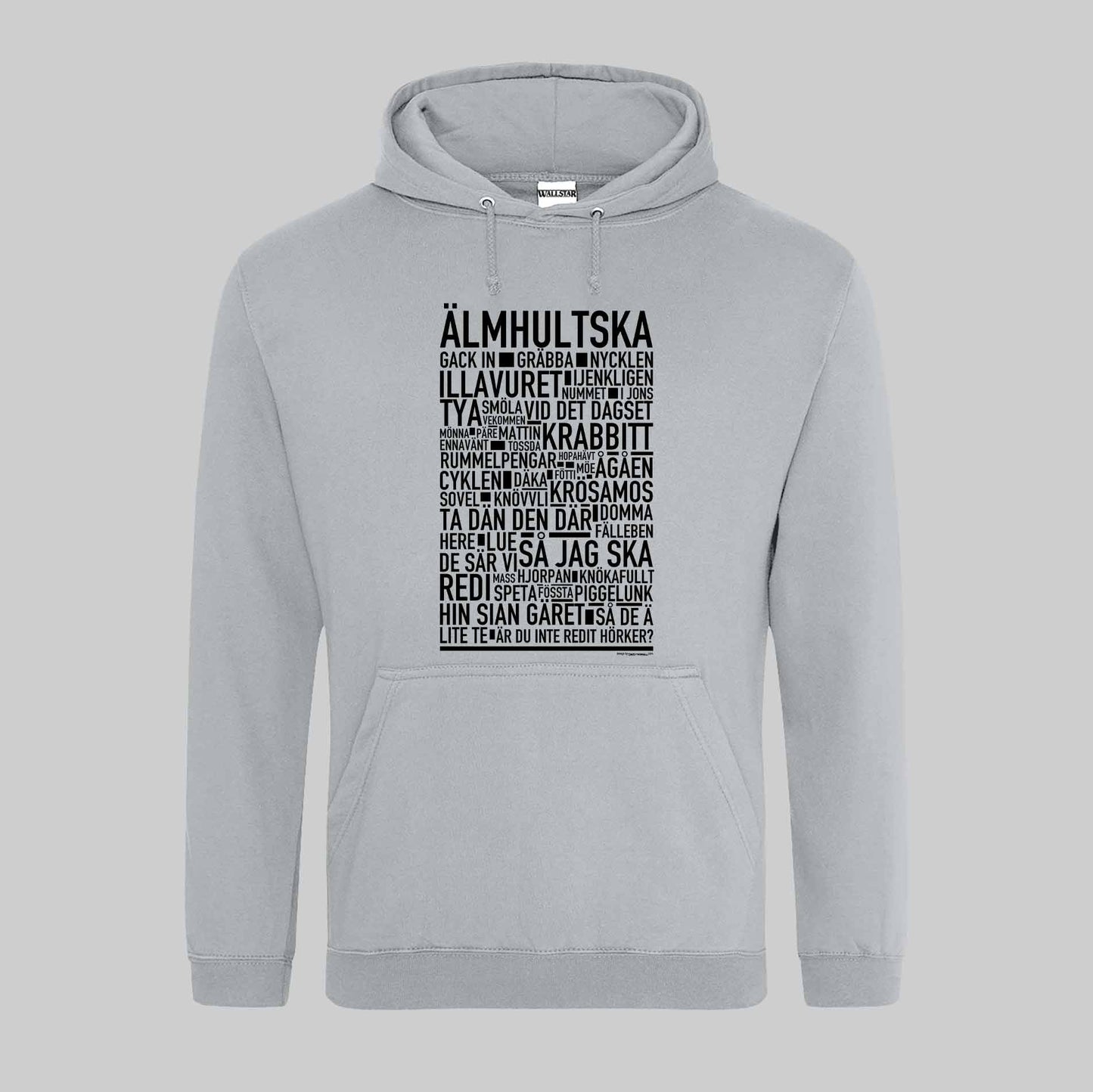 Älmhultska Dialekt Text Hoodie